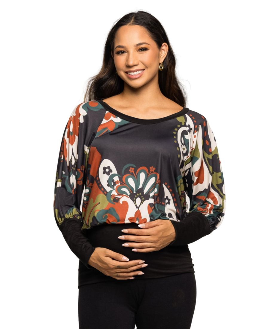 Женская блузка для беременных с вырезом-лодочкой 24seven Comfort Apparel, Black
Женская блузка для беременных с вырезом-лодочкой 24seven Comfort Apparel, Black