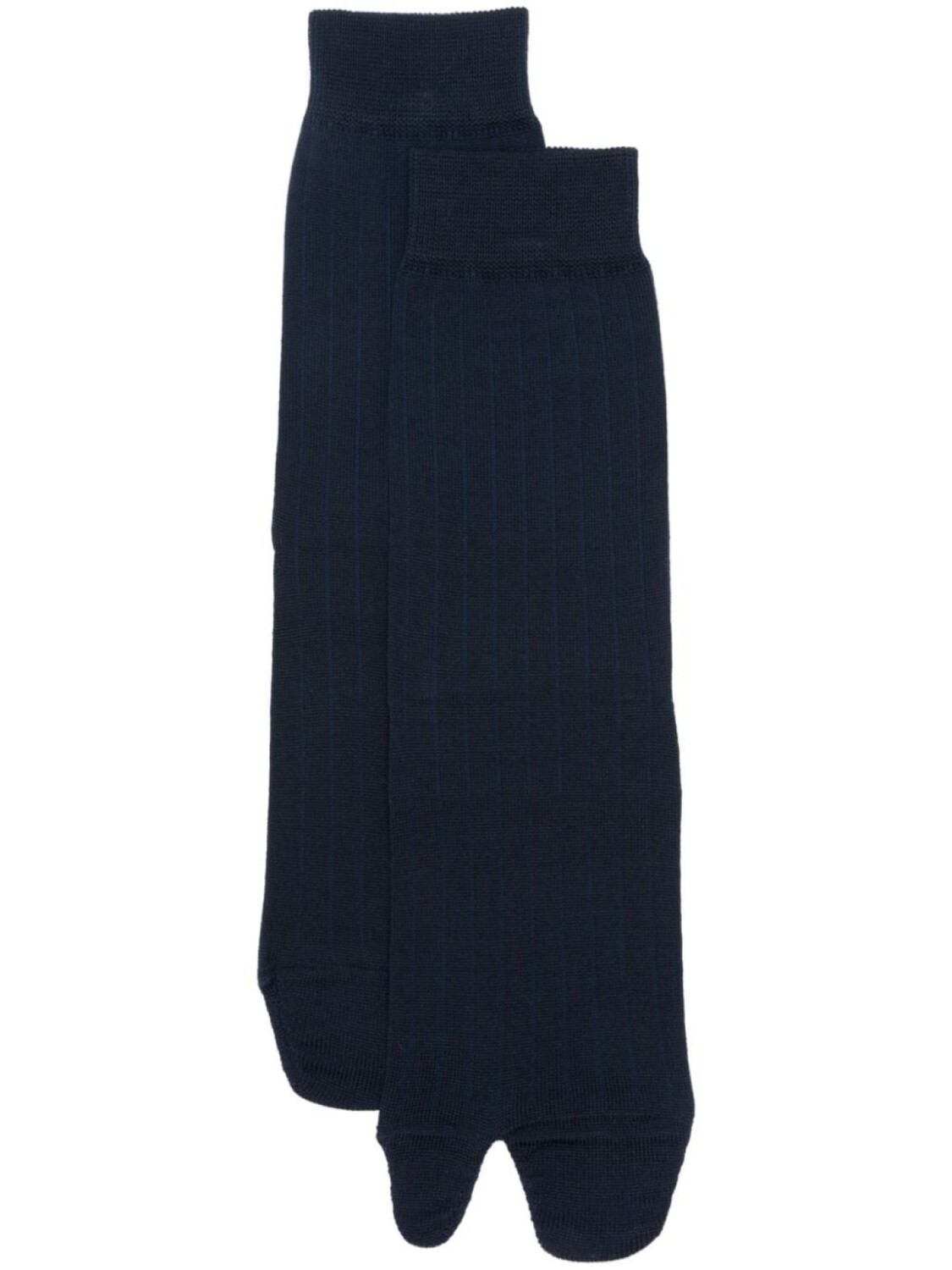 Maison Margiela носки Tabi в рубчик, синий 
Maison Margiela носки Tabi в рубчик, синий