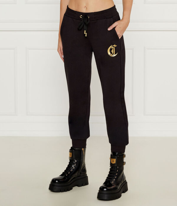 Спортивные брюки Just Cavalli облегающего кроя с золотым логотипом бренда, черный
Спортивные брюки Just Cavalli облегающего кроя с золотым логотипом бренда, черный