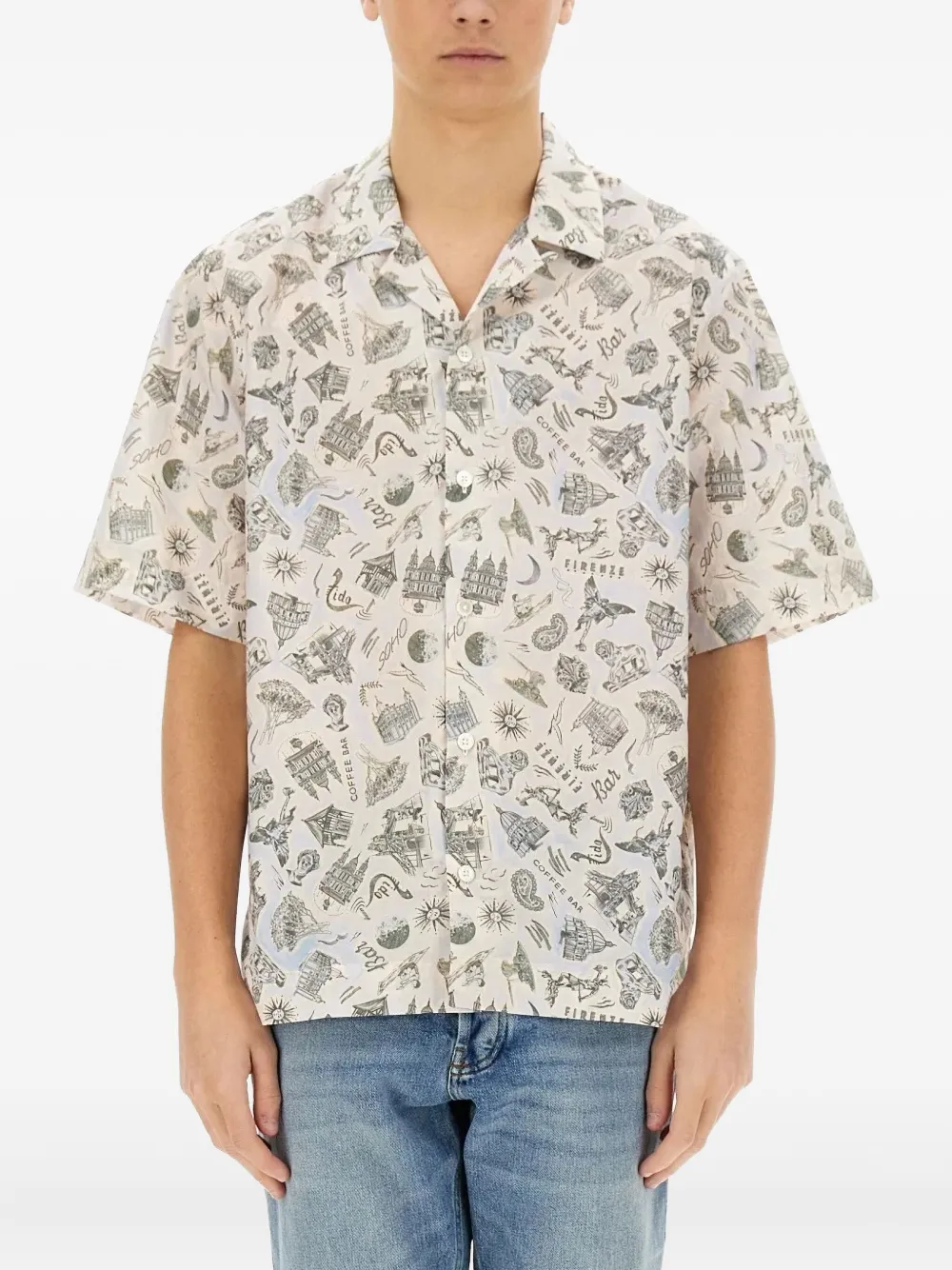 Рубашка с принтом воротника Revere Paul Smith, синий
Рубашка с принтом воротника Revere Paul Smith, синий