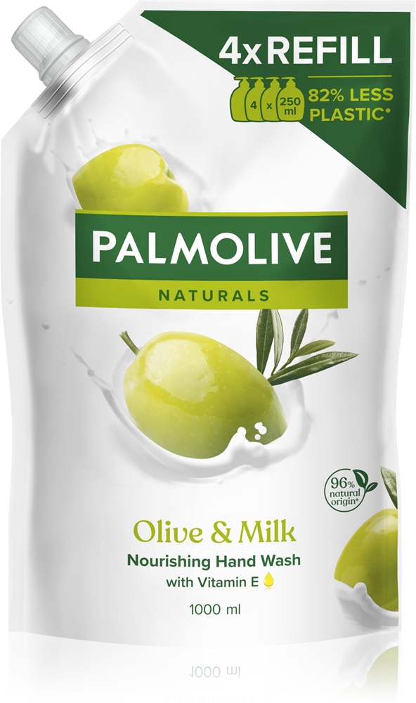 Сменная упаковка натурального жидкого мыла для рук Naturals с молоком и оливой Palmolive, 1000 мл
Сменная упаковка натурального жидкого мыла для рук Naturals с молоком и оливой Palmolive, 1000 мл