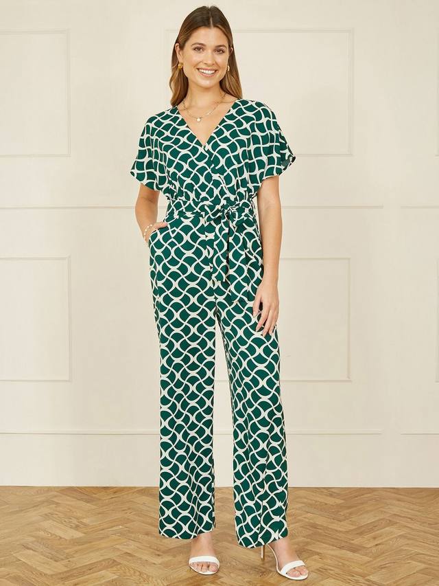 Геометрический комбинезон с широкими штанинами Yumi, зеленый
Геометрический комбинезон с широкими штанинами Yumi, зеленый