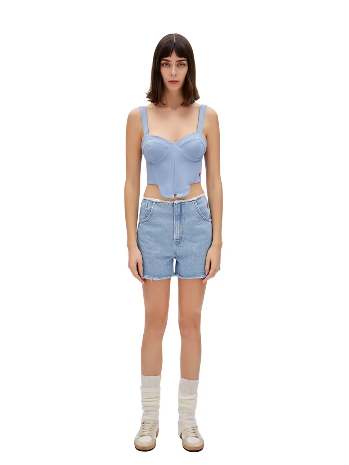 Джинсовые шорты с высокой талией PCFG, синий
Джинсовые шорты с высокой талией PCFG, синий