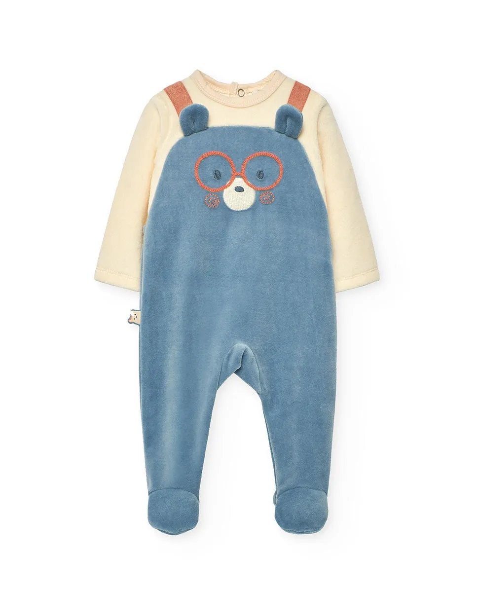 Детский велюровый комбинезон с длинным рукавом Boboli, синий
Детский велюровый комбинезон с длинным рукавом Boboli, синий