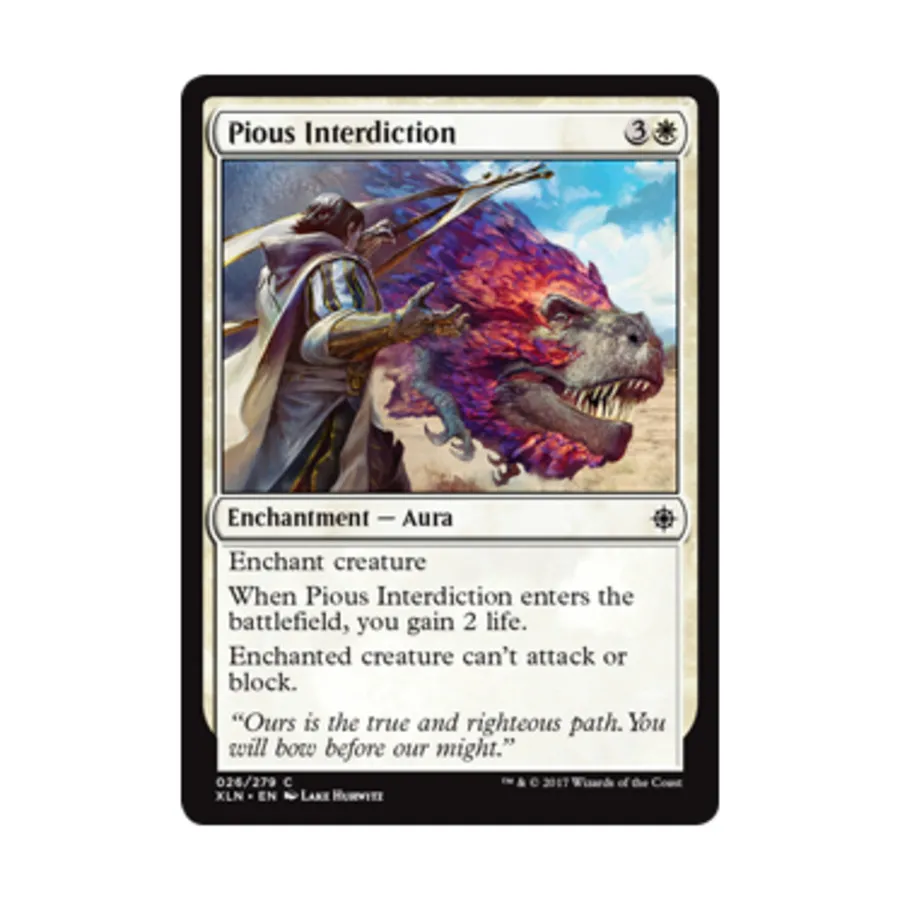 CCG Благочестивый запрет (С) (Фольга), MTG - Ixalan
CCG Благочестивый запрет (С) (Фольга), MTG - Ixalan