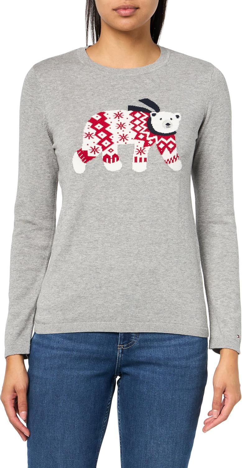 Женский повседневный свитер с круглым вырезом от Tommy Hilfiger, Medium Heather Grey
Женский повседневный свитер с круглым вырезом от Tommy Hilfiger, Medium Heather Grey