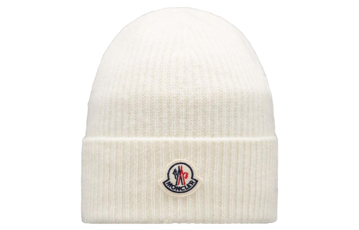 Ребристая шерстяная шапка Moncler, белый
Ребристая шерстяная шапка Moncler, белый