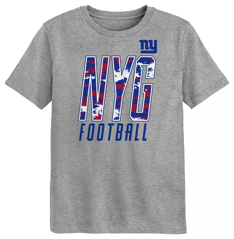 Одежда команды НФЛ. Темно-серая камуфляжная футболка New York Giants Team Little Kids с вереском NFL Team Apparel
Одежда команды НФЛ. Темно-серая камуфляжная футболка New York Giants Team Little Kids с вереском NFL Team Apparel