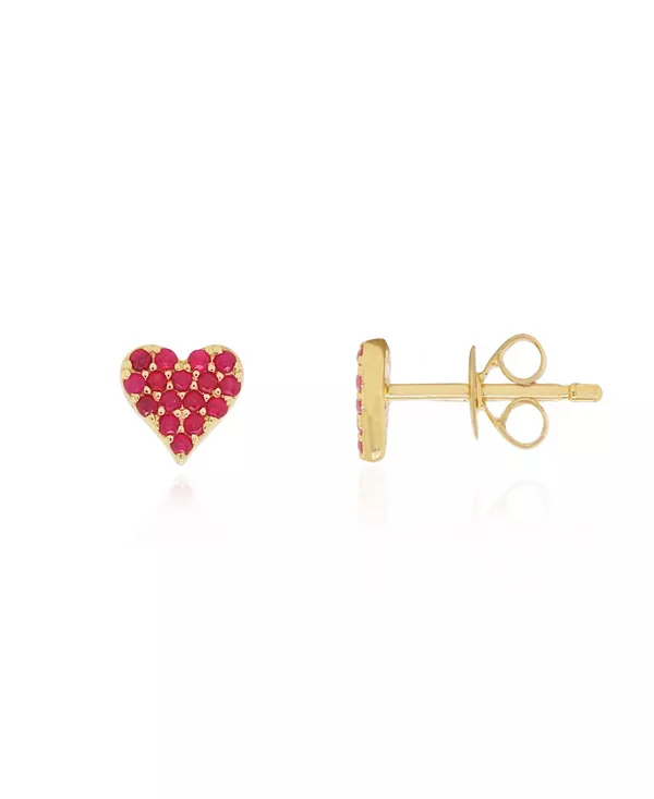 Серьги-Гвоздики в форме рубинового сердца, золото 14 карат The Lovery, ruby
Серьги-Гвоздики в форме рубинового сердца, золото 14 карат The Lovery, ruby