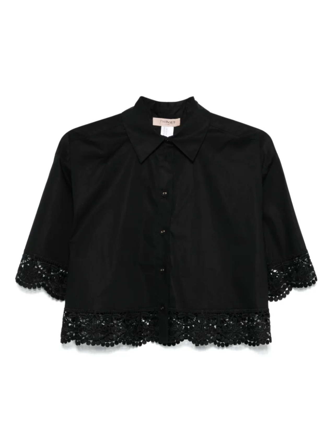 Рубашка с кружевной отделкой TWINSET, черный
Рубашка с кружевной отделкой TWINSET, черный