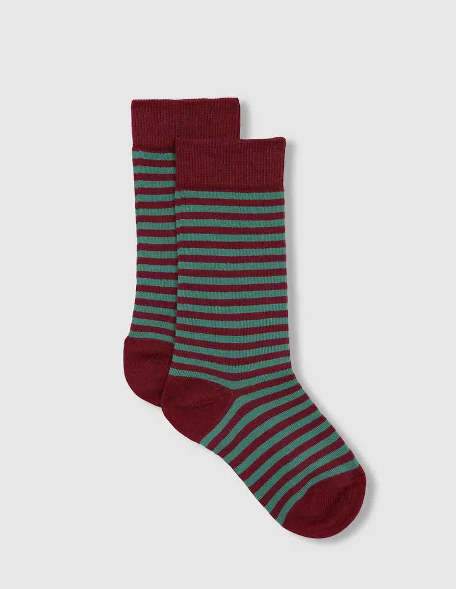 Носки для девочек в тонкую полоску с контрастным носком и пяткой Gocco, гранатовый
Носки для девочек в тонкую полоску с контрастным носком и пяткой Gocco, гранатовый