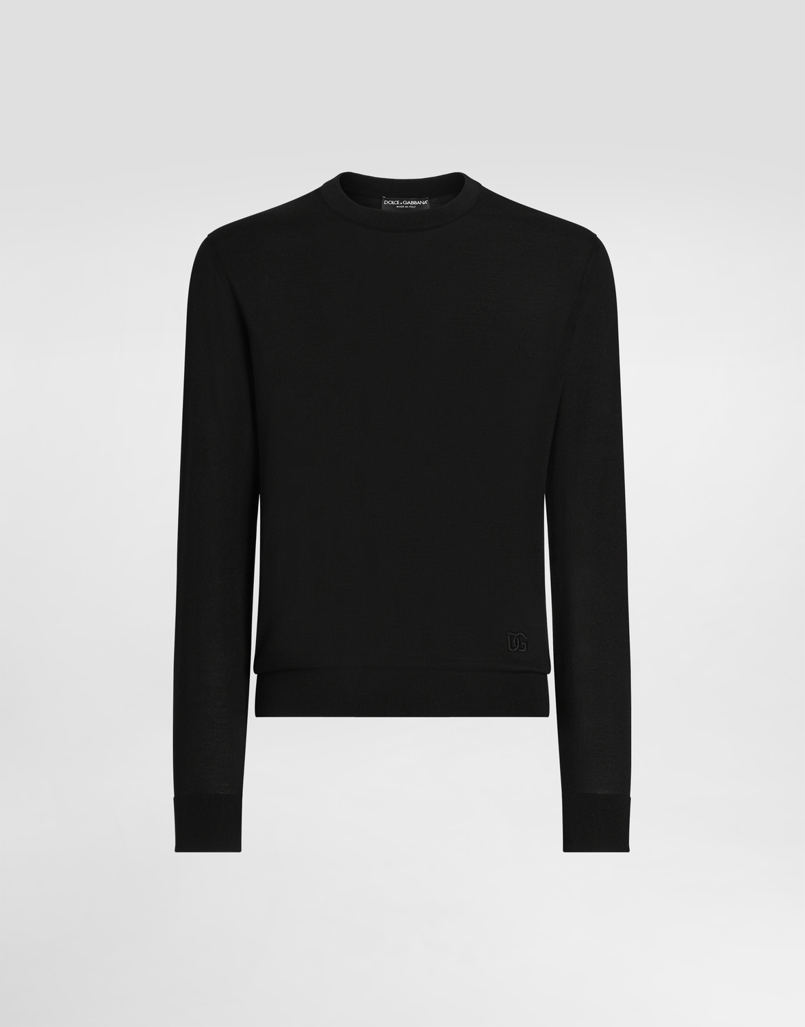 Шелковый пуловер с круглым вырезом Dolce & Gabbana, черный
Шелковый пуловер с круглым вырезом Dolce & Gabbana, черный