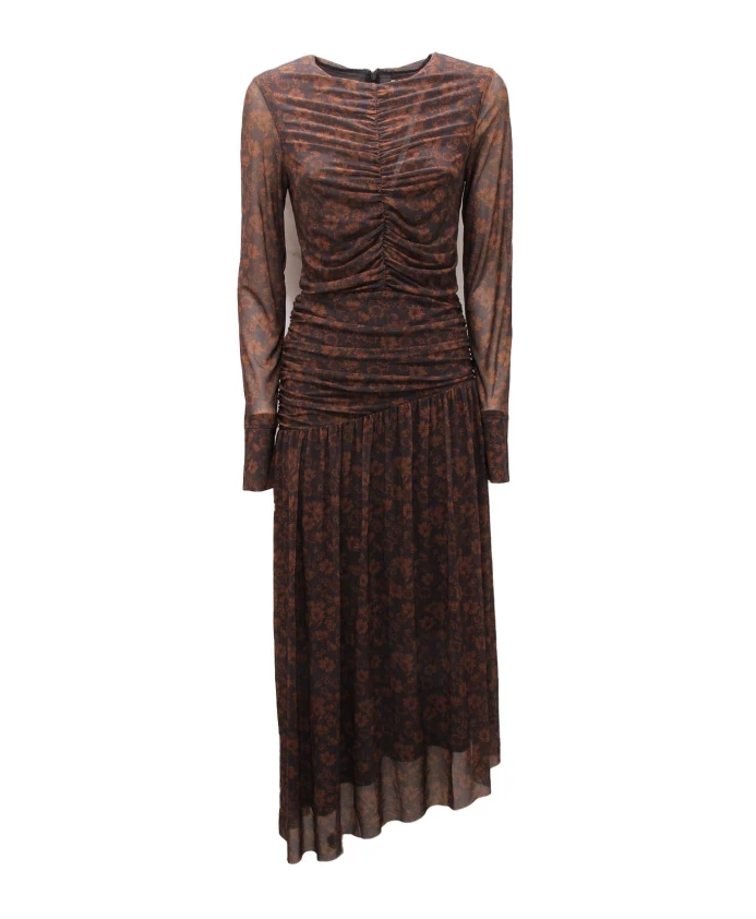 Платье из сетчатой ткани с принтом, в стиле французской обжарки. Ganni, коричневый
Платье из сетчатой ткани с принтом, в стиле французской обжарки. Ganni, коричневый