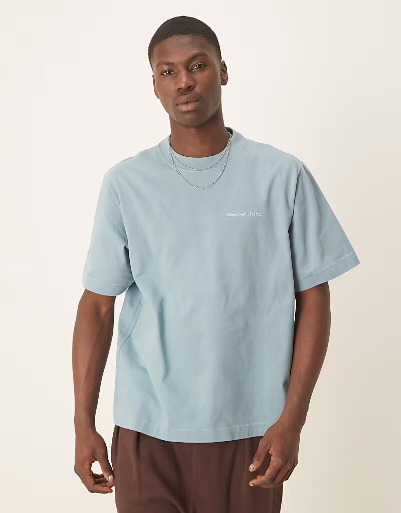 Футболка с логотипом Abercrombie & Fitch премиум-класса синего цвета
Футболка с логотипом Abercrombie & Fitch премиум-класса синего цвета