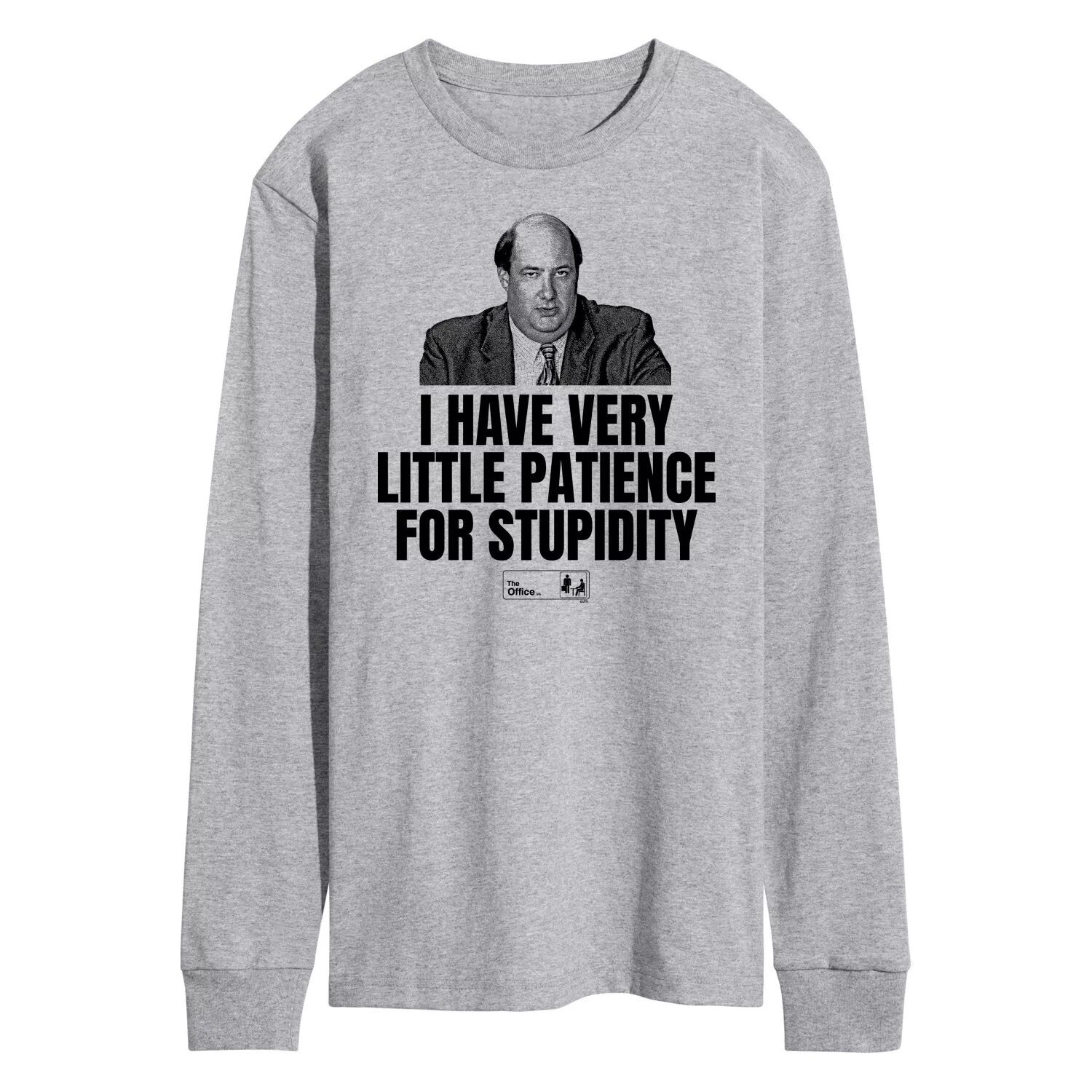 Мужская футболка с длинными рукавами The Office Very Little Patience Licensed Character
Мужская футболка с длинными рукавами The Office Very Little Patience Licensed Character
