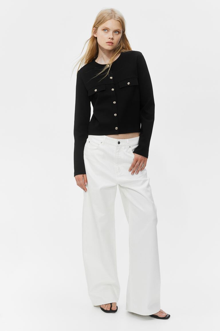 Кардиган из джерси H&M, черный
Кардиган из джерси H&M, черный