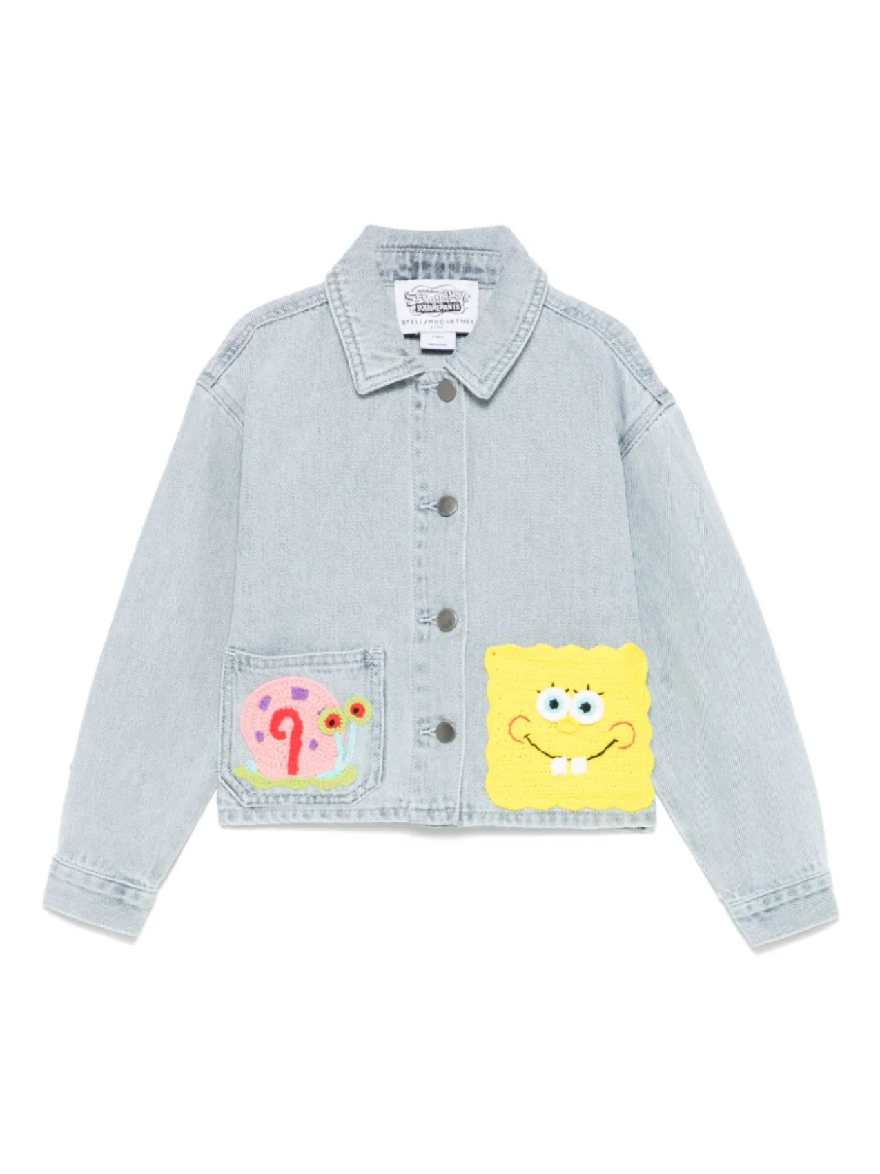 Stella McCartney Kids джинсовая куртка SquarePants из коллаборации с SpongeBob, синий
Stella McCartney Kids джинсовая куртка SquarePants из коллаборации с SpongeBob, синий