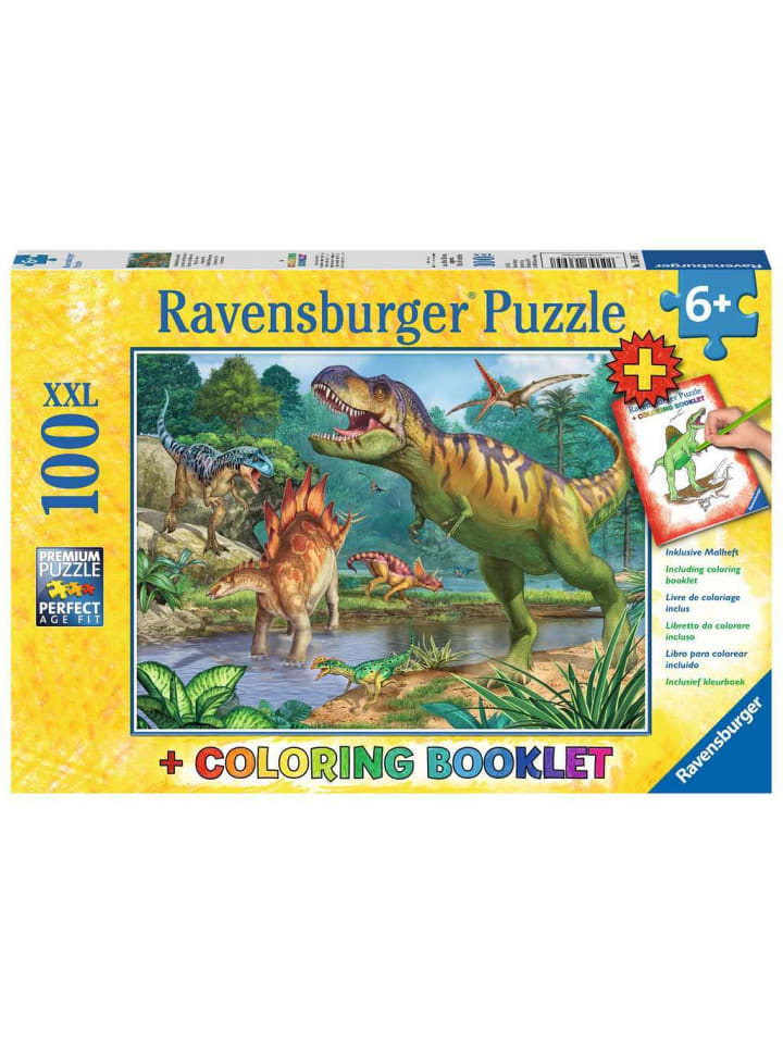 Пазл Ravensburger из 100 деталей, «Мир динозавров» в цвете
Пазл Ravensburger из 100 деталей, «Мир динозавров» в цвете