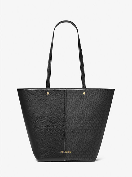 Большая фирменная сумка-тоут Flora с логотипом и кожаной отделкой Michael Kors, черный
Большая фирменная сумка-тоут Flora с логотипом и кожаной отделкой Michael Kors, черный