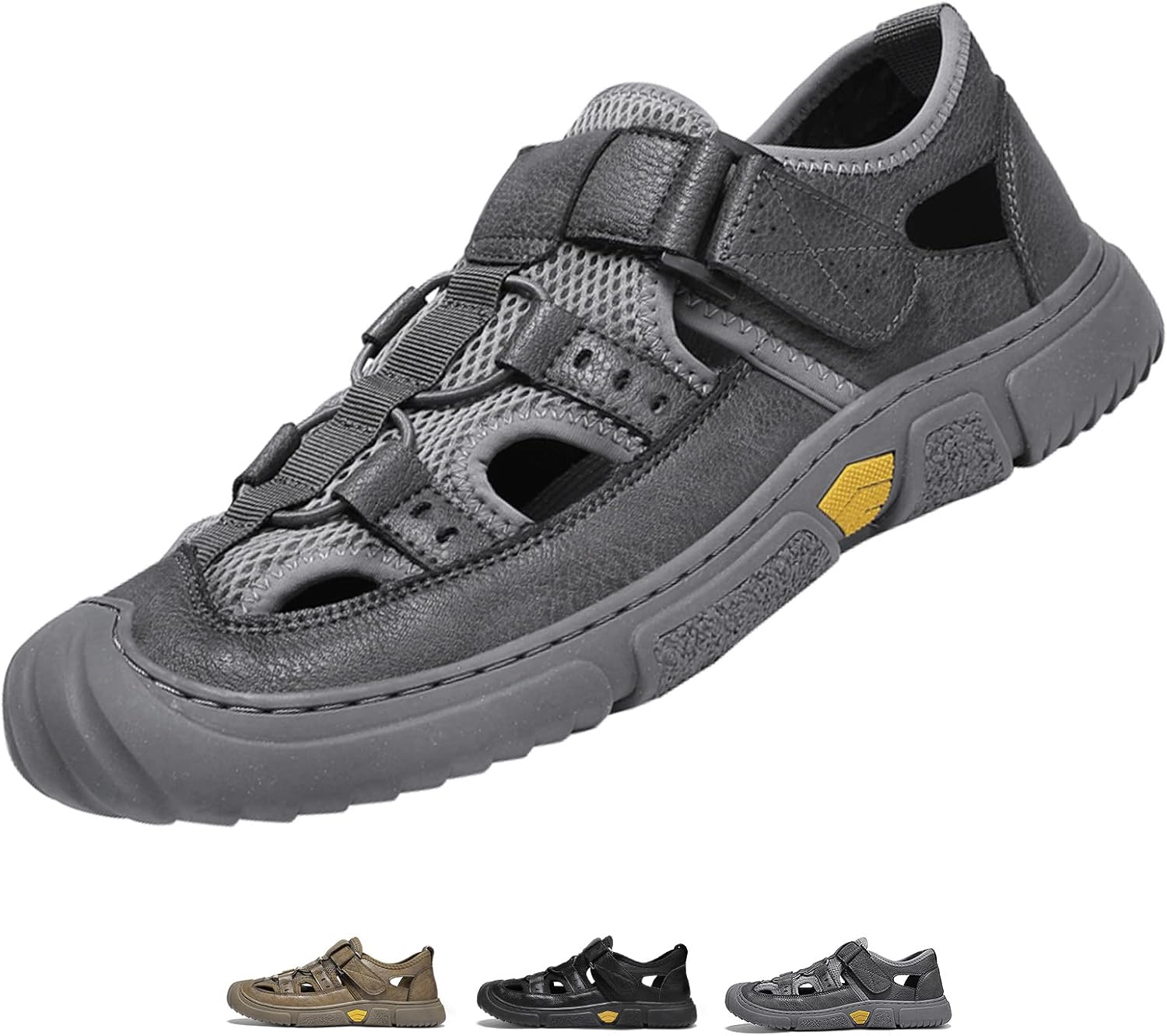 Мужские сандалии Optigard с закрытым носком, кожаные, в стиле «рыбак», с застежкой-липучкой, повседневные, дышащие, для прогулок на открытом воздухе, спортивные, противоскользящие, для вождения, серый
Мужские сандалии Optigard с закрытым носком, кожаные, в стиле «рыбак», с застежкой-липучкой, повседневные, дышащие, для прогулок на открытом воздухе, спортивные, противоскользящие, для вождения, серый