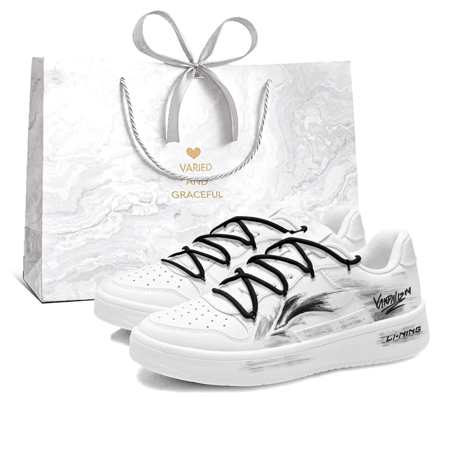 LINING Кроссовки для скейтбординга Pontoon Boats, дышащие, нескользящие и износостойкие, с низким верхом, мужские, черно-белые
LINING Кроссовки для скейтбординга Pontoon Boats, дышащие, нескользящие и износостойкие, с низким верхом, мужские, черно-белые