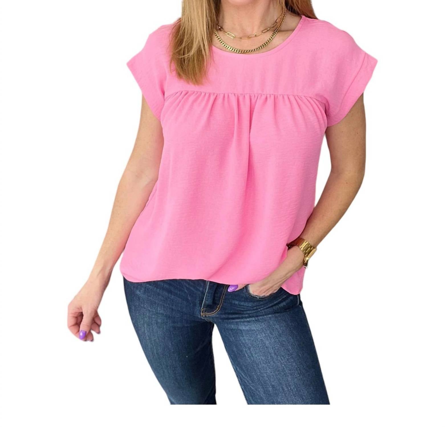 Топ Airflow Babydoll в цвете Pink Cosmos ANDREE BY UNIT 
Топ Airflow Babydoll в цвете Pink Cosmos ANDREE BY UNIT