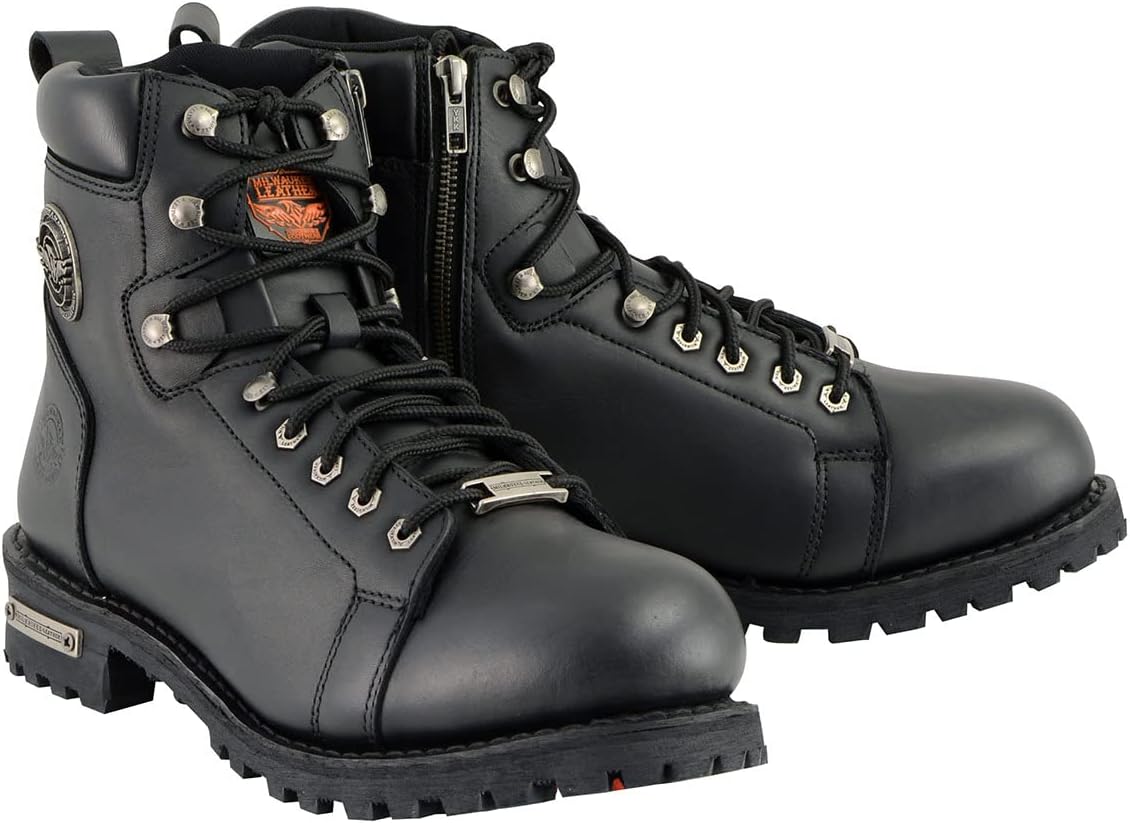 Мужские черные кожаные мотоциклетные ботинки Milwaukee Leather с шнуровкой и боковой молнией MBM100-9 Milwaukee Leather
Мужские черные кожаные мотоциклетные ботинки Milwaukee Leather с шнуровкой и боковой молнией MBM100-9 Milwaukee Leather