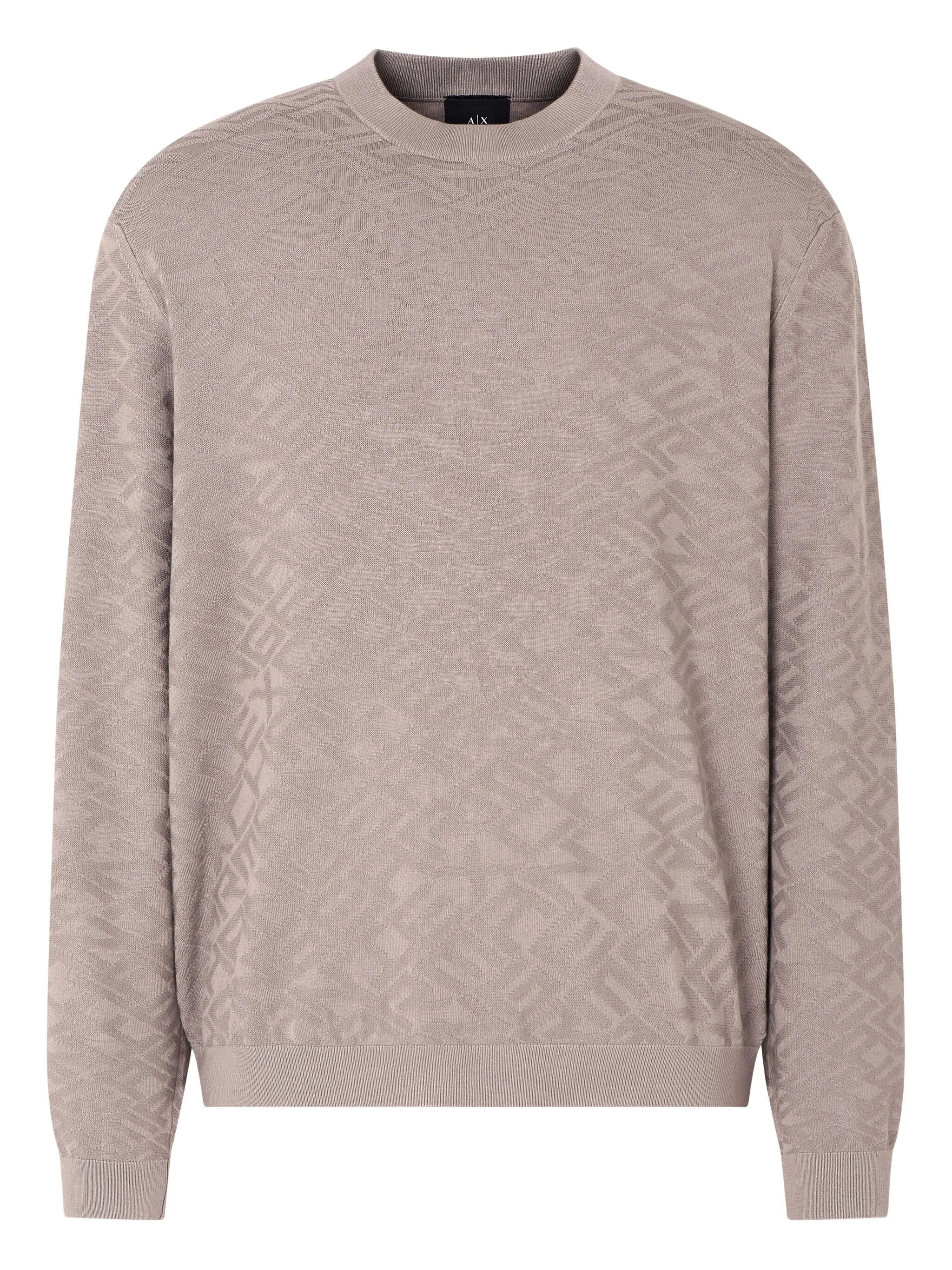 Свитер с геометричным узором Armani Exchange, бежевый
Свитер с геометричным узором Armani Exchange, бежевый