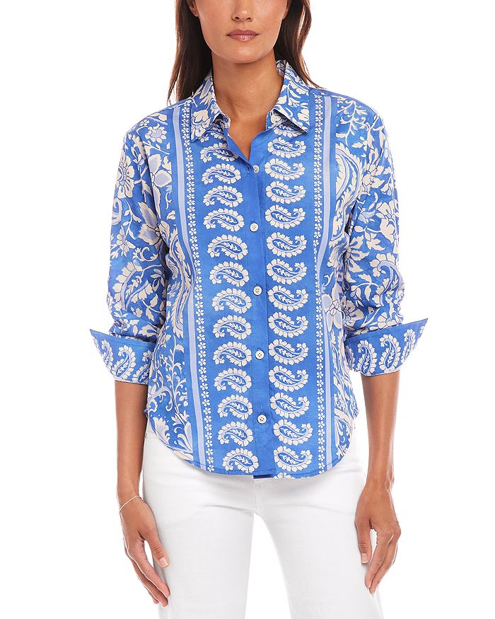 Рубашка с рукавами-фонариками и принтом пейсли Karen Kane, синий
Рубашка с рукавами-фонариками и принтом пейсли Karen Kane, синий