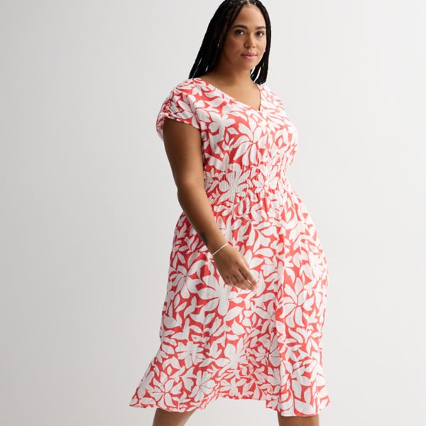 Платье миди больших размеров со сборками и застежкой на пуговицы Sonoma Goods For Life, цвет coral painted floral
Платье миди больших размеров со сборками и застежкой на пуговицы Sonoma Goods For Life, цвет coral painted floral