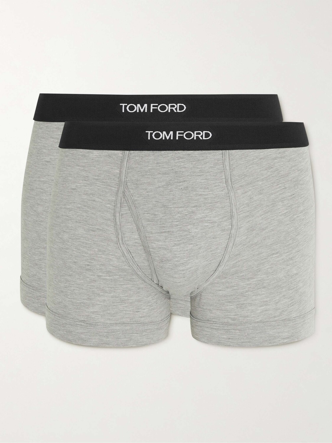 Комплект из двух трусов-боксеров из эластичного хлопка и модала TOM FORD, серый
Комплект из двух трусов-боксеров из эластичного хлопка и модала TOM FORD, серый