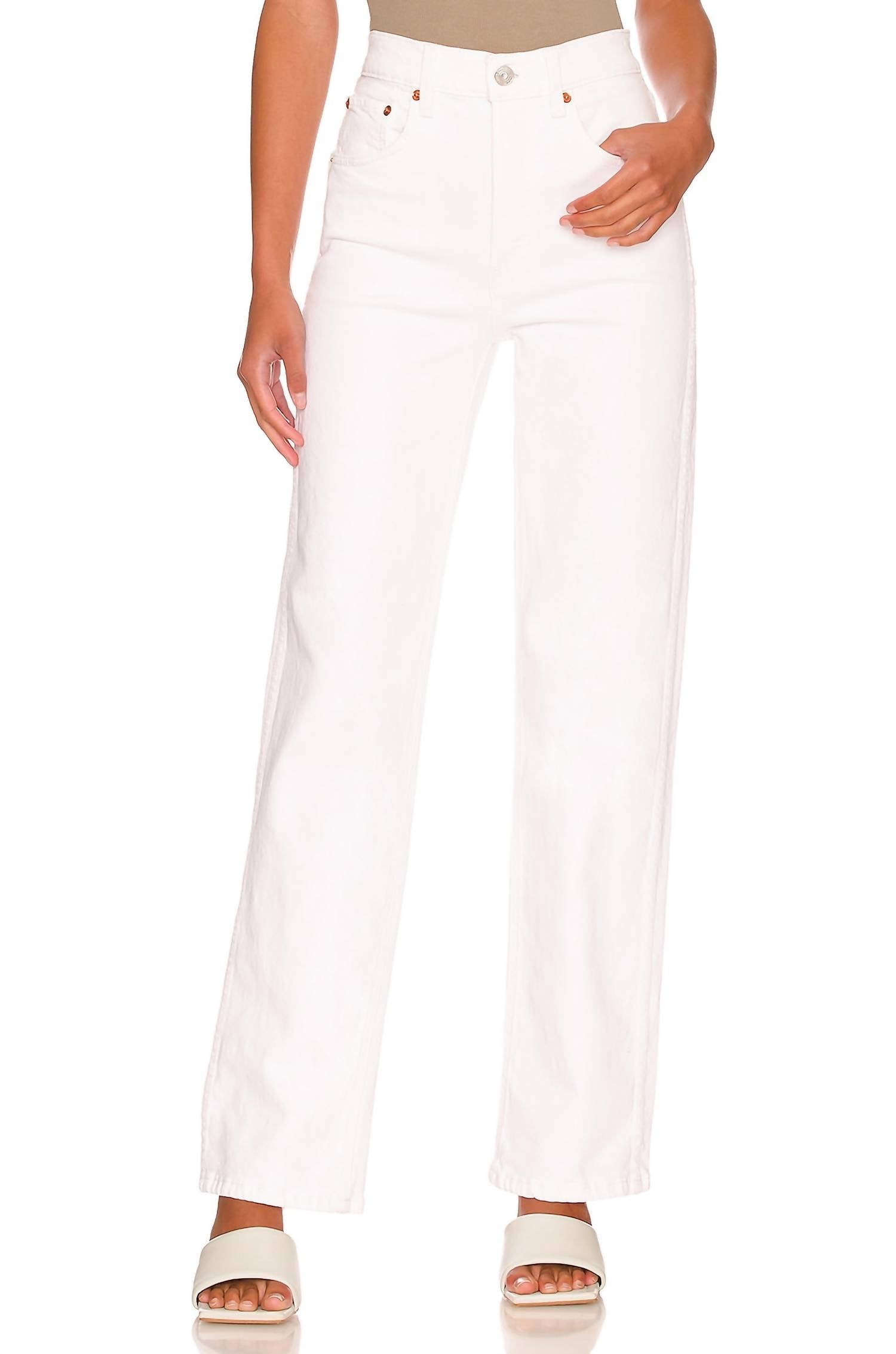 Оригинальные свободные джинсы 90-х с высокой талией, белые REDONE
Оригинальные свободные джинсы 90-х с высокой талией, белые REDONE