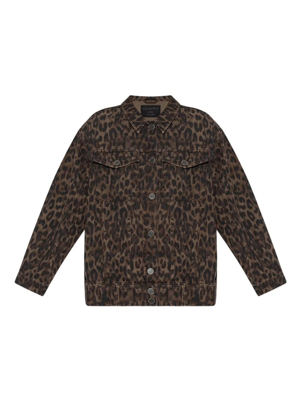 Джинсовая куртка с леопардовым принтом AllSaints, коричневый
Джинсовая куртка с леопардовым принтом AllSaints, коричневый