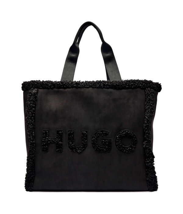 Сумка шоппер Hugo Бекки с искусственной овечьей шерстью, черный 
Сумка шоппер Hugo Бекки с искусственной овечьей шерстью, черный