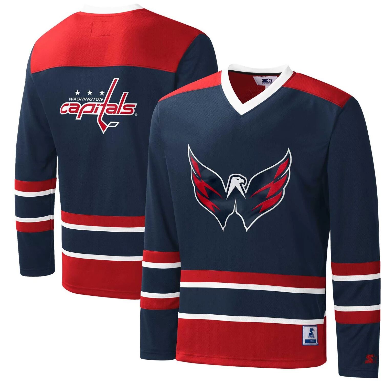 Мужская темно-синяя/красная футболка из джерси Washington Capitals в перекрестную клетку с v-образным вырезом и длинными рукавами Starter, Красный, Мужская темно-синяя/красная футболка из джерси Washington Capitals в перекрестную клетку с v-образным вырез
Мужская темно-синяя/красная футболка из джерси Washington Capitals в перекрестную клетку с v-образным вырезом и длинными рукавами Starter, Красный, Мужская темно-синяя/красная футболка из джерси Washington Capitals в перекрестную клетку с v-образным вырез