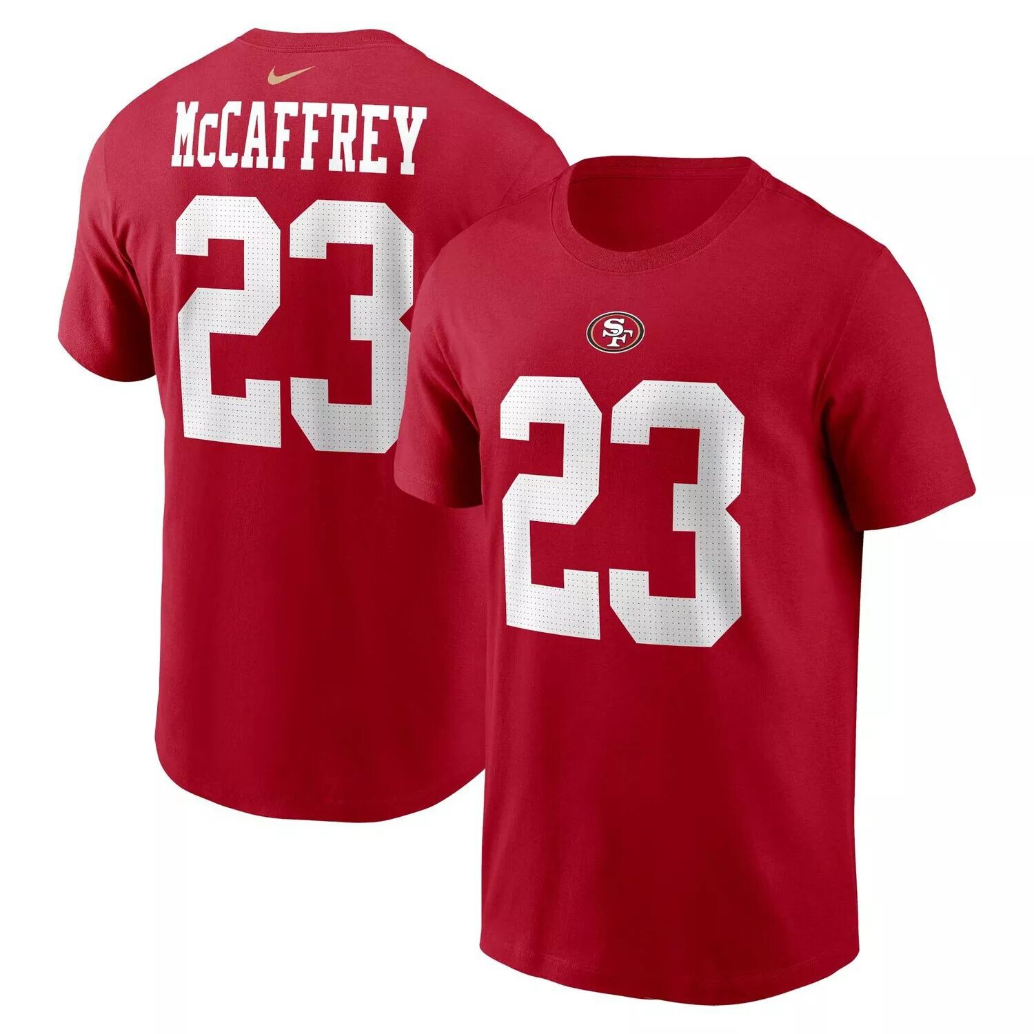 Мужская футболка Christian McCaffrey Scarlet San Francisco 49ers с именем и номером игрока Nike
Мужская футболка Christian McCaffrey Scarlet San Francisco 49ers с именем и номером игрока Nike
