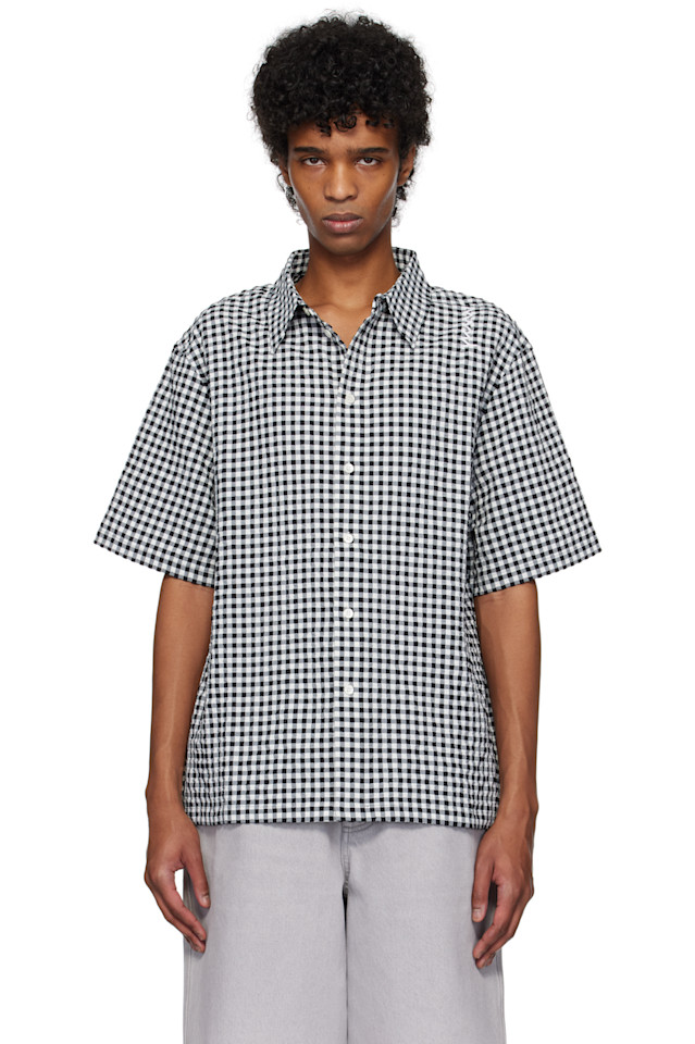 Рубашка из ситца в клетку Seersucker Marni, черный
Рубашка из ситца в клетку Seersucker Marni, черный