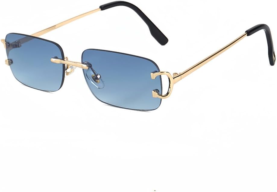 Прямоугольные солнцезащитные очки без оправы, мужские, белые с медными вставками. Квадратные солнцезащитные очки для женщин, линзы с градиентом, для активного отдыха. Защита от ультрафиолета UV400. Модель: WNCKSQ C07 Blue
Прямоугольные солнцезащитные очки без оправы, мужские, белые с медными вставками. Квадратные солнцезащитные очки для женщин, линзы с градиентом, для активного отдыха. Защита от ультрафиолета UV400. Модель: WNCKSQ C07 Blue