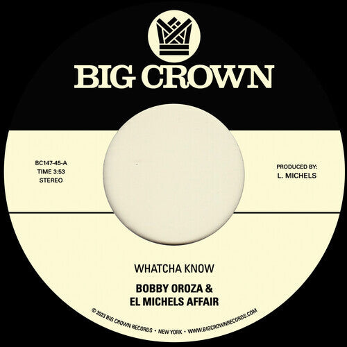 Сингл 7" Oroza, Bobby & El Michels Affair: Whatcha Know B/w Losing It 
Сингл 7" Oroza, Bobby & El Michels Affair: Whatcha Know B/w Losing It
