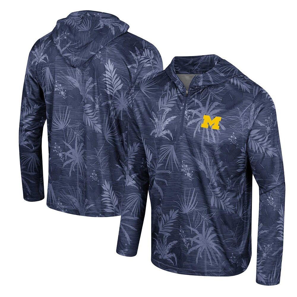 Мужской легкий топ с капюшоном и молнией четверти с принтом Colosseum Navy Michigan Wolverines Palms, цвет Mic Navy
Мужской легкий топ с капюшоном и молнией четверти с принтом Colosseum Navy Michigan Wolverines Palms, цвет Mic Navy