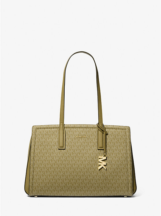 Сумка-Тоут Laila среднего размера с фирменным логотипом Michael Kors, зеленый
Сумка-Тоут Laila среднего размера с фирменным логотипом Michael Kors, зеленый