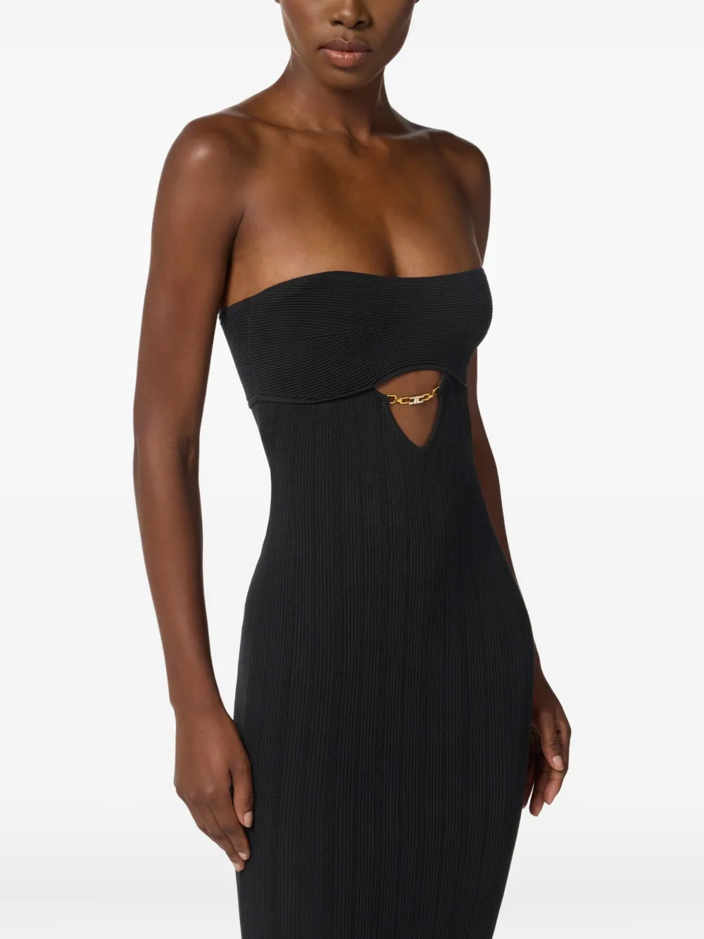 Платье, украшенное цепочкой Elisabetta Franchi, черный
Платье, украшенное цепочкой Elisabetta Franchi, черный