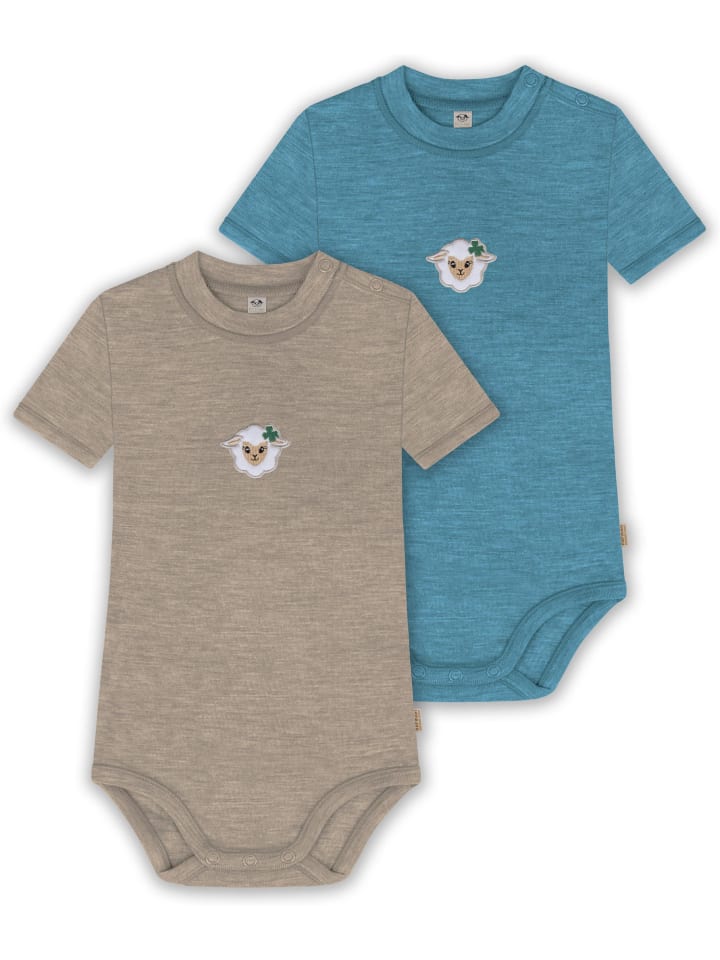 Normani Outdoor Sports Комплект из 2 детских боди с короткими рукавами из мериносовой шерсти бежево-голубого цвета
Normani Outdoor Sports Комплект из 2 детских боди с короткими рукавами из мериносовой шерсти бежево-голубого цвета