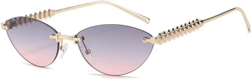 Модные женские солнцезащитные очки без оправы в форме «кошачий глаз» в ретро-стиле с металлической оправой и солнцезащитным козырьком UV400 KTUCN, Grey Pink
Модные женские солнцезащитные очки без оправы в форме «кошачий глаз» в ретро-стиле с металлической оправой и солнцезащитным козырьком UV400 KTUCN, Grey Pink