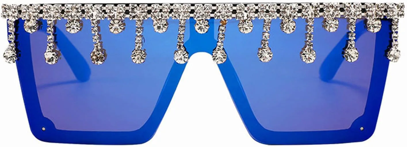 Солнцезащитные очки Willochra класса люкс с плоской верхней частью, украшенные стразами, с крупными бриллиантами, модные очки для вечеринок и женщин, Blue Lens
Солнцезащитные очки Willochra класса люкс с плоской верхней частью, украшенные стразами, с крупными бриллиантами, модные очки для вечеринок и женщин, Blue Lens