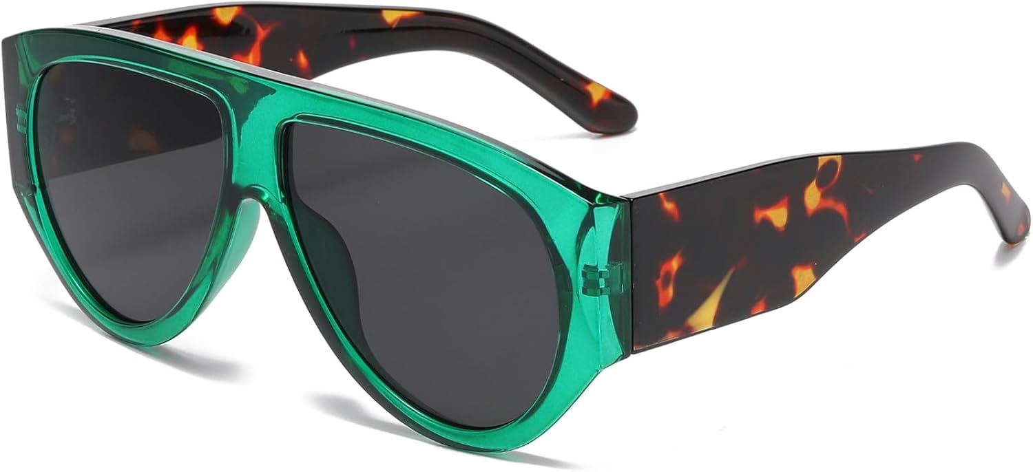 Солнцезащитные очки-авиаторы LASPOR большого размера в стиле ретро для женщин и мужчин, винтажные, 70-х годов, классические, с толстой оправой, Green Tortoise Frame /Grey Lens
Солнцезащитные очки-авиаторы LASPOR большого размера в стиле ретро для женщин и мужчин, винтажные, 70-х годов, классические, с толстой оправой, Green Tortoise Frame /Grey Lens