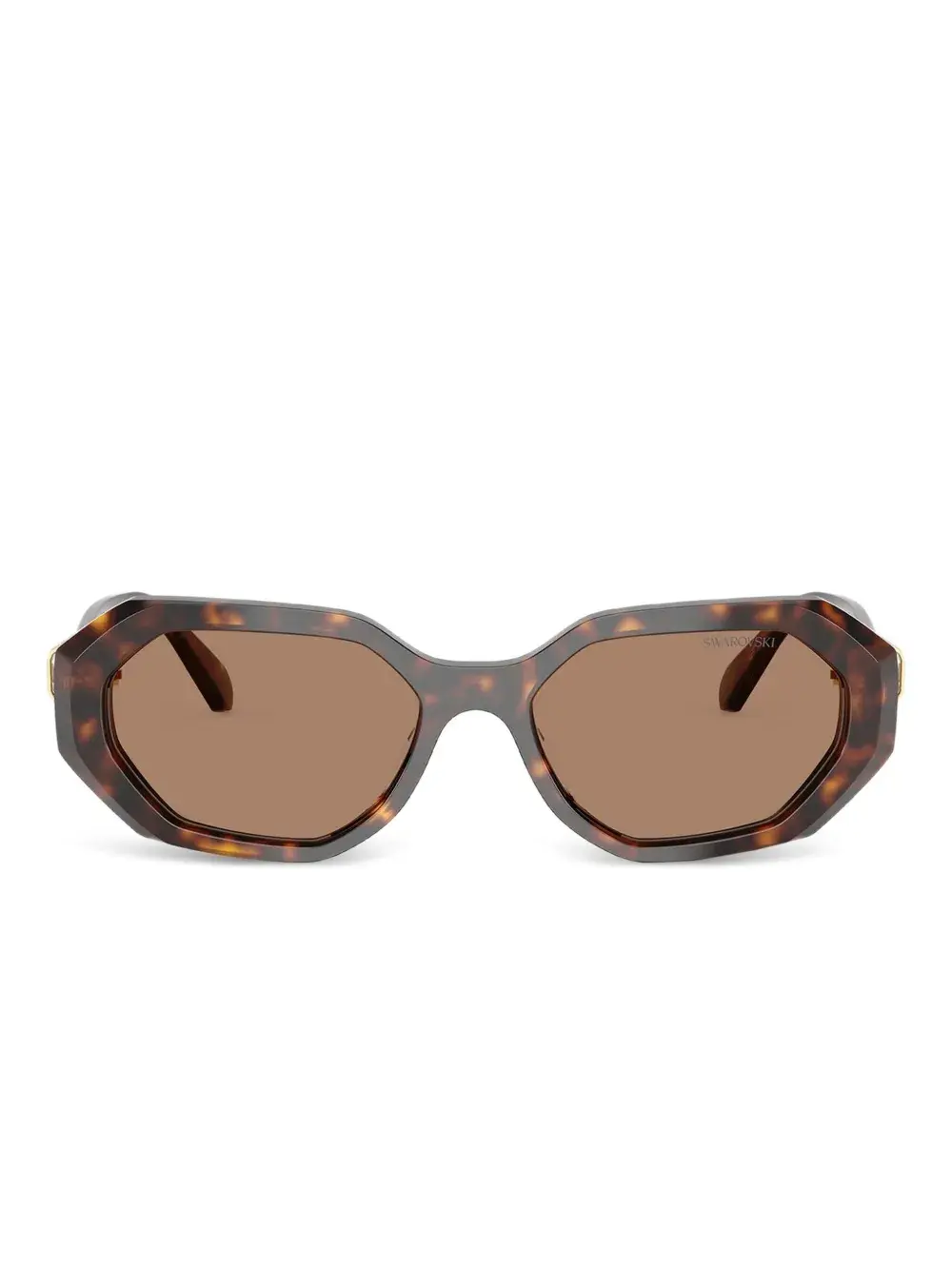 Солнцезащитные очки в геометричной оправе с кристаллами Swarovski, коричневый
Солнцезащитные очки в геометричной оправе с кристаллами Swarovski, коричневый