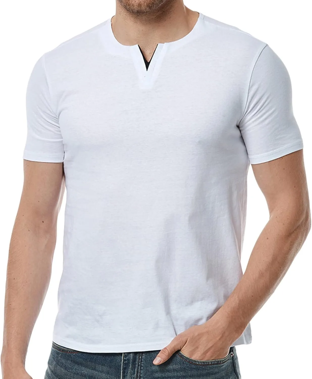 Мужская футболка-поло с коротким рукавом Casual Solid Basic Tee Stretchy Slim Fit
Мужская футболка-поло с коротким рукавом Casual Solid Basic Tee Stretchy Slim Fit