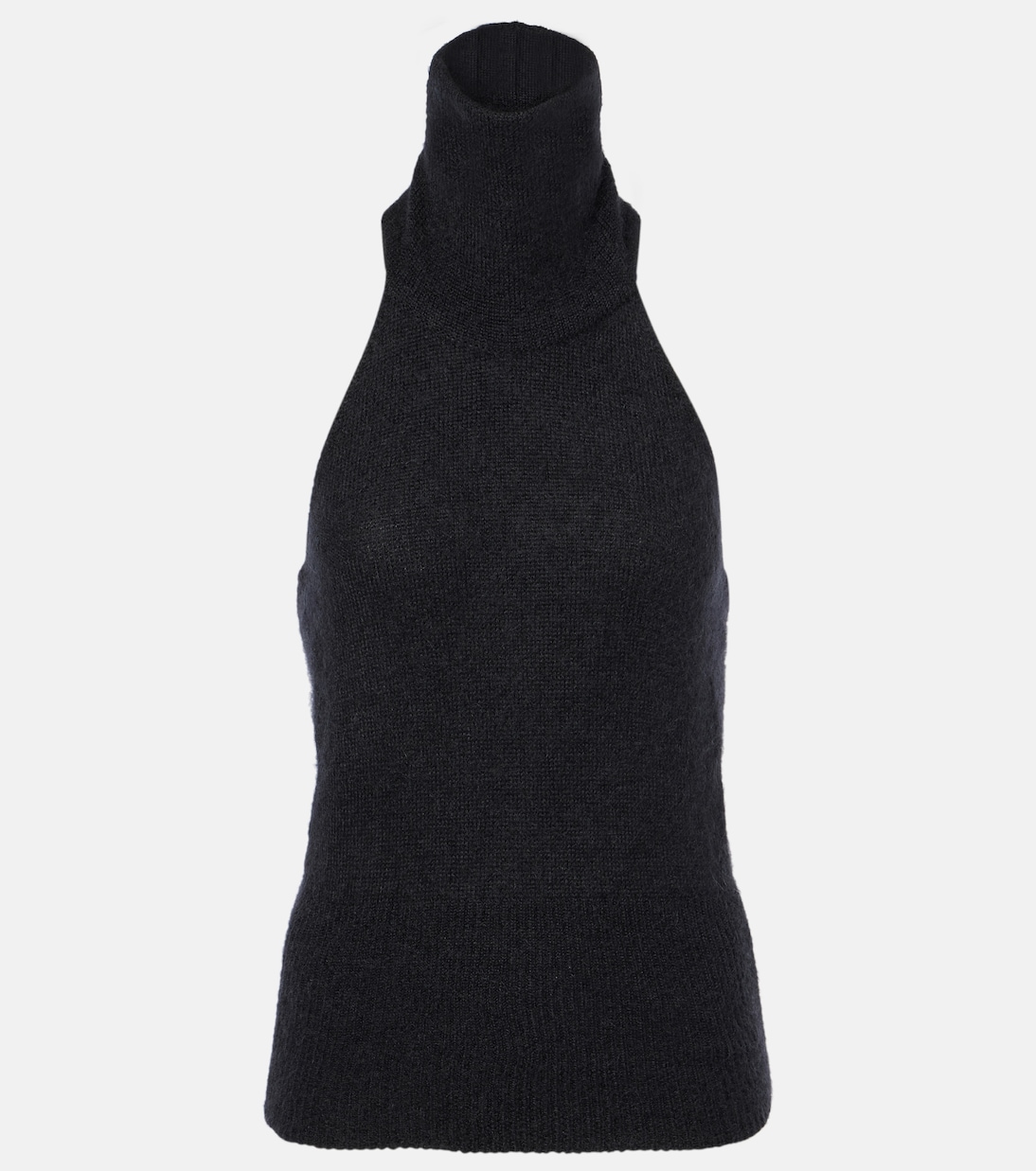 Топ с воротником-стойкой из мохеровой смеси Magda Butrym, черный
Топ с воротником-стойкой из мохеровой смеси Magda Butrym, черный