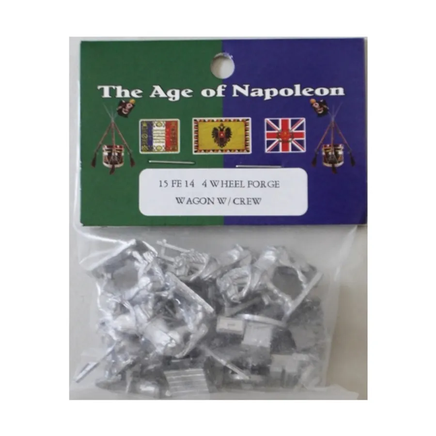 Кузница-фургон с экипажем - 4 колеса, Age of Napoleon - French - Equipment (15mm) (Blue Moon)
Кузница-фургон с экипажем - 4 колеса, Age of Napoleon - French - Equipment (15mm) (Blue Moon)